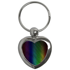 Digitally Created Halftone Dots Abstract Background Design Key Chains (heart) 
