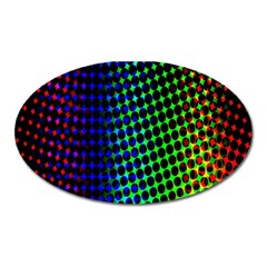 Digitally Created Halftone Dots Abstract Background Design Oval Magnet