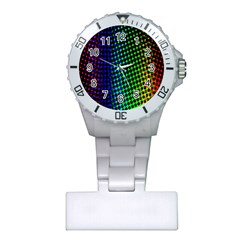 Digitally Created Halftone Dots Abstract Background Design Plastic Nurses Watch