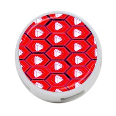 Red Bee Hive Background 4-port Usb Hub (two Sides) 