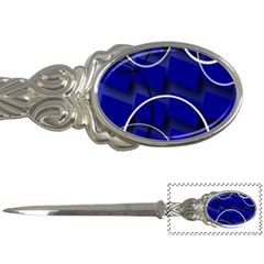 Blue Abstract Pattern Rings Abstract Letter Openers by Nexatart