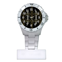 Simple Art Deco Style Art Pattern Plastic Nurses Watch