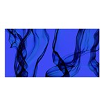 Blue Velvet Ribbon Background Satin Shawl Front