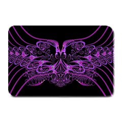 Beautiful Pink Lovely Image In Pink On Black Plate Mats by Nexatart