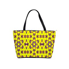 Yellow Seamless Wallpaper Digital Computer Graphic Shoulder Handbags by Nexatart
