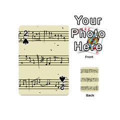 Music Notes On A Color Background Playing Cards 54 (mini)  by Nexatart