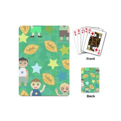 Football Kids Children Pattern Playing Cards (mini)  by Nexatart