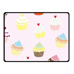 Seamless Cupcakes Wallpaper Pattern Background Fleece Blanket (small) by Nexatart