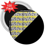 Note Abstract Paintwork 3  Magnets (100 pack) Front