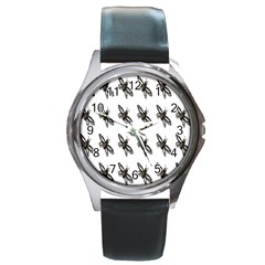 Insect Animals Pattern Round Metal Watch by Nexatart