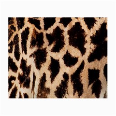 Yellow And Brown Spots On Giraffe Skin Texture Small Glasses Cloth (2-side) by Nexatart