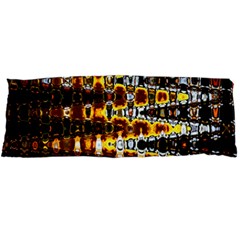 Bright Yellow And Black Abstract Body Pillow Case Dakimakura (two Sides)