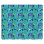 Elephants Animals Pattern Double Sided Flano Blanket (Small)  50 x40  Blanket Front