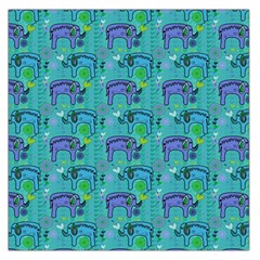 Elephants Animals Pattern Large Satin Scarf (square) by Nexatart