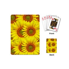 Sunflowers Background Wallpaper Pattern Playing Cards (mini) 