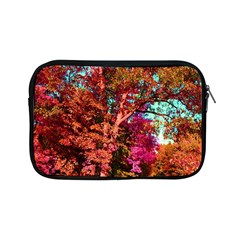 Abstract Fall Trees Saturated With Orange Pink And Turquoise Apple Ipad Mini Zipper Cases by Nexatart