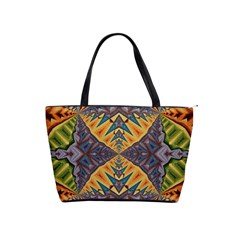 Kaleidoscopic Pattern Colorful Kaleidoscopic Pattern With Fabric Texture Shoulder Handbags by Nexatart