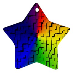 A Creative Colorful Background Star Ornament (two Sides) by Nexatart