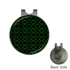 Green Black Pattern Abstract Hat Clips With Golf Markers