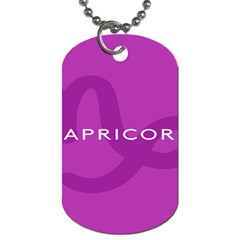 Zodiac Capricorn Purple Dog Tag (two Sides) by Mariart