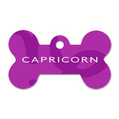 Zodiac Capricorn Purple Dog Tag Bone (one Side) by Mariart