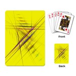 Fractal Color Parallel Lines On Gold Background Playing Card Back