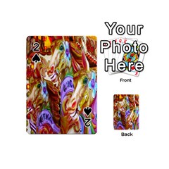 3 Carousel Ride Horses Playing Cards 54 (mini)  by Nexatart