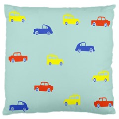 Car Yellow Blue Orange Large Flano Cushion Case (two Sides) by Mariart
