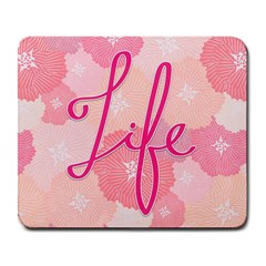 Life Typogrphic Large Mousepads