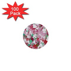 Confetti Hearts Digital Love Heart Background Pattern 1  Mini Buttons (100 Pack)  by Nexatart