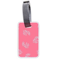 Branch Berries Seamless Red Grey Pink Luggage Tags (one Side)  by Mariart