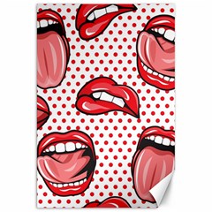 Lipstick Lip Red Polka Dot Circle Canvas 20  X 30   by Mariart