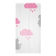 Raining Cats Dogs White Pink Cloud Rain Shower Curtain 36  X 72  (stall)  by Mariart