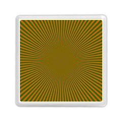 Stripy Starburst Effect Light Orange Green Line Memory Card Reader (square)  by Mariart