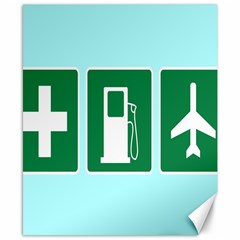 Traffic Signs Hospitals, Airplanes, Petrol Stations Canvas 8  X 10  by Mariart