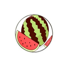 Watermelon Slice Red Green Fruite Circle Hat Clip Ball Marker (10 Pack) by Mariart