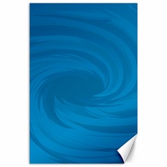 Whirlpool Hole Wave Blue Waves Sea Canvas 24  X 36  by Mariart