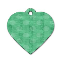 Polka Dot Scrapbook Paper Digital Green Dog Tag Heart (one Side) by Mariart