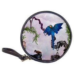 Wonderful Blue Parrot In A Fantasy World Classic 20-cd Wallets by FantasyWorld7