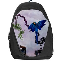 Wonderful Blue Parrot In A Fantasy World Backpack Bag by FantasyWorld7