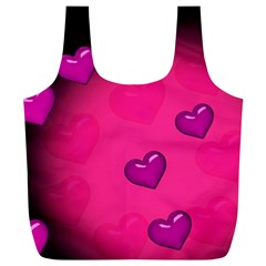 Pink Hearth Background Wallpaper Texture Full Print Recycle Bags (l)  by Nexatart