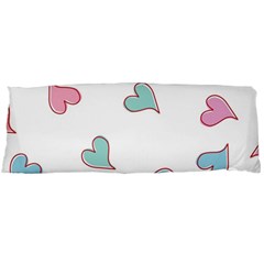 Colorful Random Hearts Body Pillow Case (dakimakura) by Nexatart