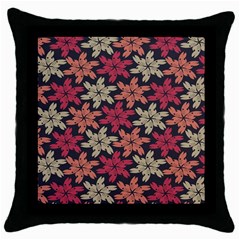 Floral Seamless Pattern Vector Throw Pillow Case (black) by Nexatart