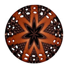 Digital Kaleidoskop Computer Graphic Round Filigree Ornament (two Sides) by Nexatart