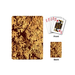 Abstract Brachiate Structure Yellow And Black Dendritic Pattern Playing Cards (mini) 