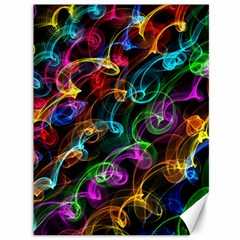 Rainbow Ribbon Swirls Digitally Created Colourful Canvas 36  X 48  