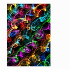 Rainbow Ribbon Swirls Digitally Created Colourful Small Garden Flag (two Sides)