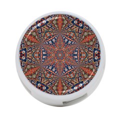 Armenian Carpet In Kaleidoscope 4-port Usb Hub (one Side) by Nexatart