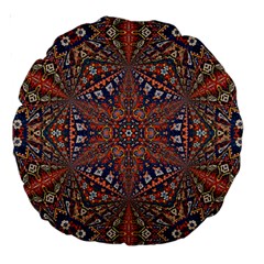 Armenian Carpet In Kaleidoscope Large 18  Premium Round Cushions