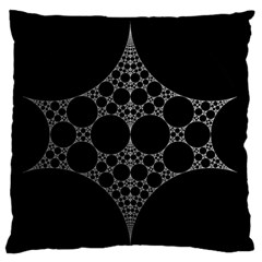 Drawing Of A White Spindle On Black Standard Flano Cushion Case (one Side) by Nexatart